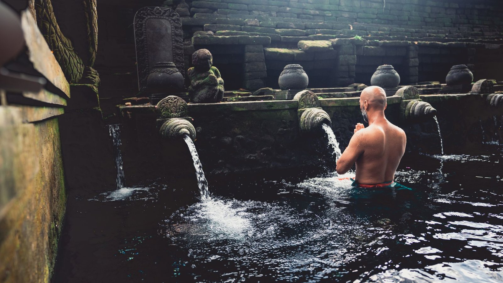 Bali Signature Private at a Balinese holy water temple purification ritual in Tirta Empul